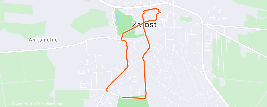 Карта физической активности (Lauf am Nachmittag)