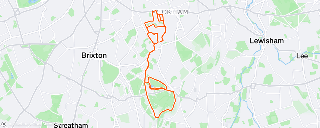 Map of the activity, Lunch Run