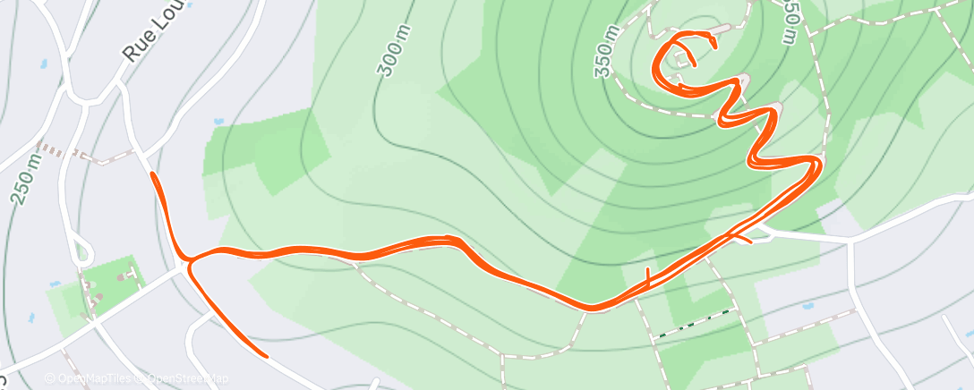 Map of the activity, Course à pied le matin