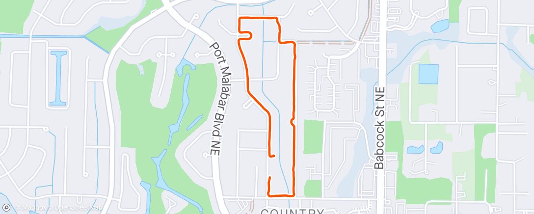 Map of the activity, Afternoon Walk