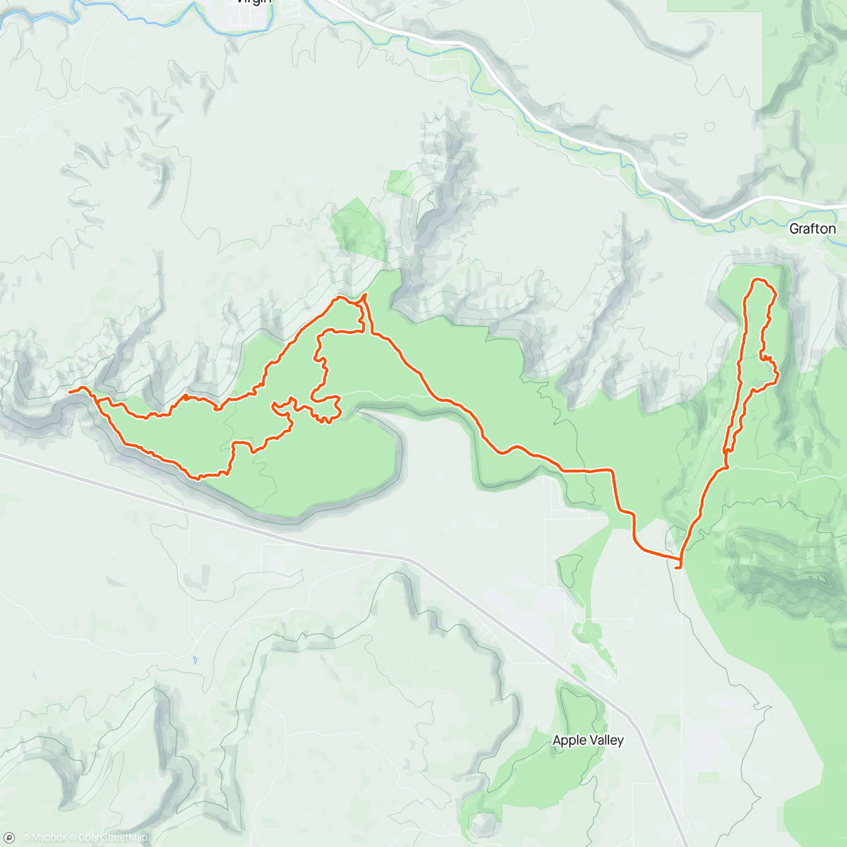 Map of the activity, Zion 50k