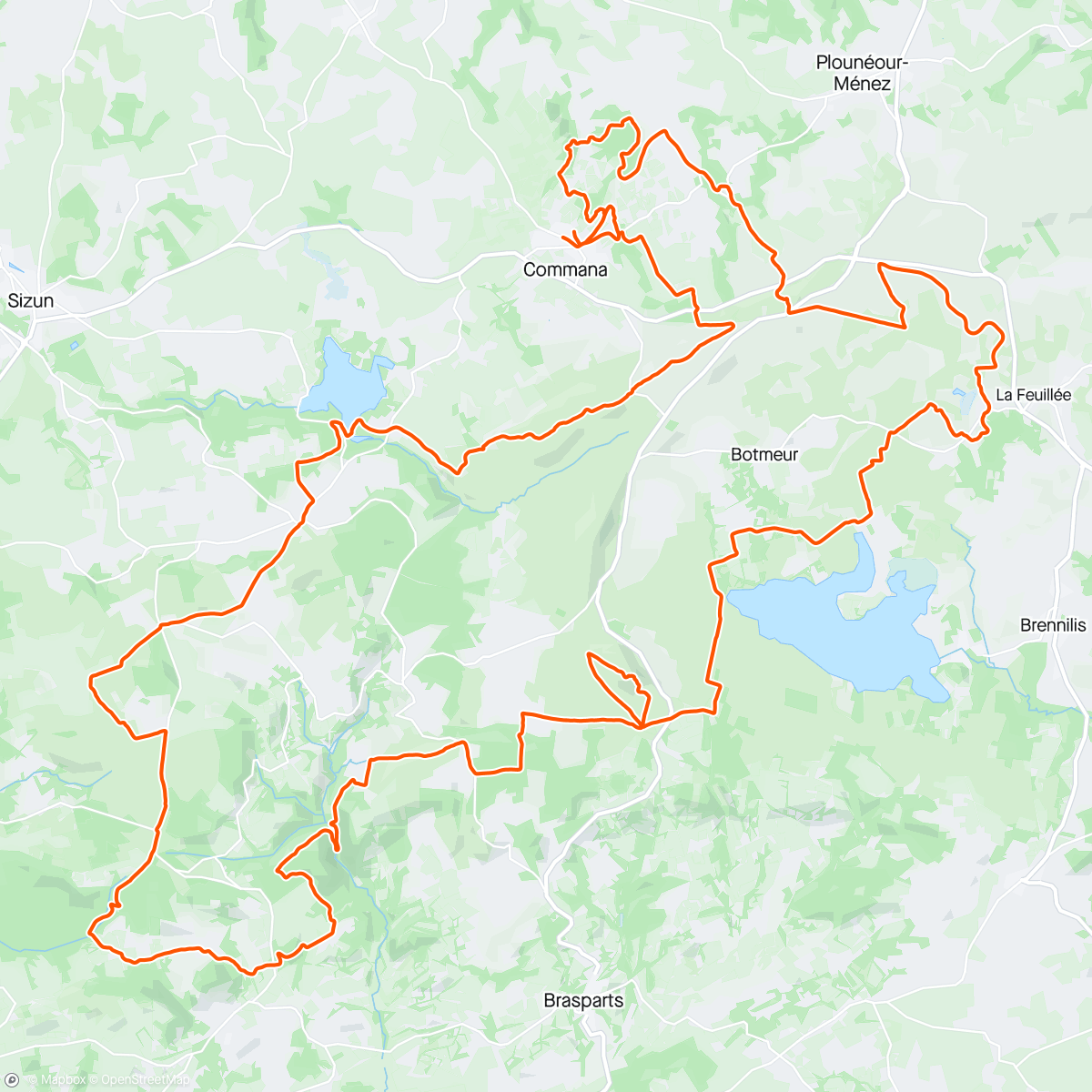 Mapa de la actividad, Ultra trail des Monts d’Arrée 11 eme