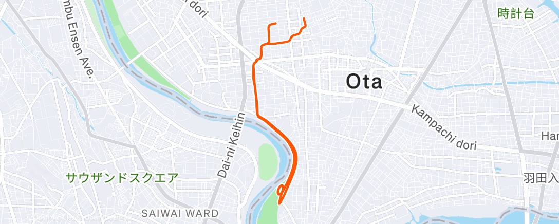 Карта физической активности (朝のランニング)