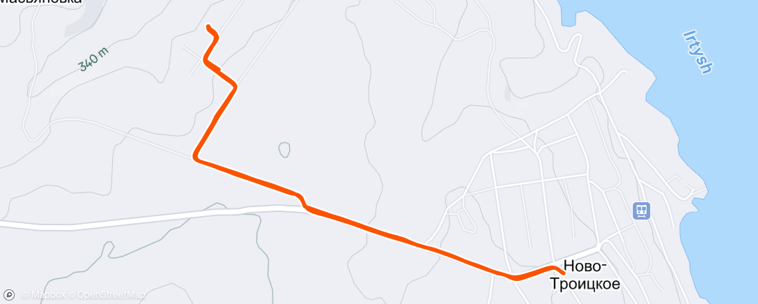 Map of the activity, Дневной забег