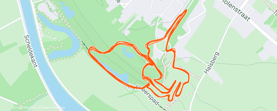 Map of the activity, Bicicleta por la tarde