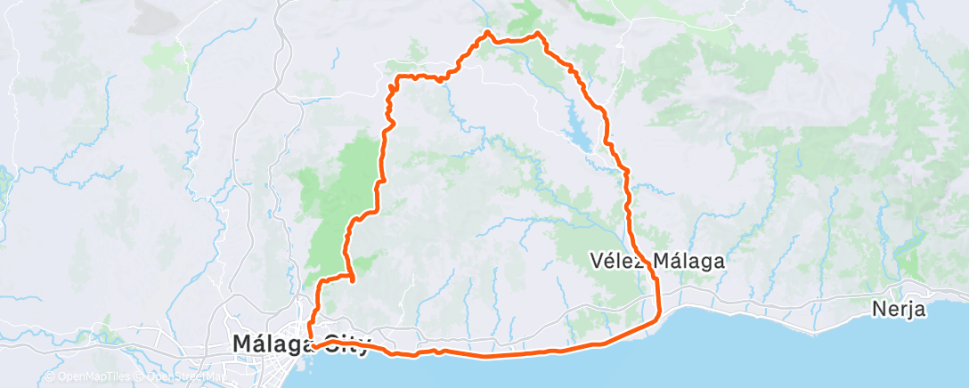 Map of the activity, Bicicleta por la mañana