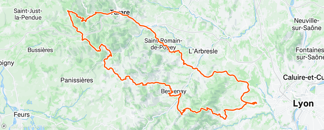 Map of the activity, Sortie vélo le matin