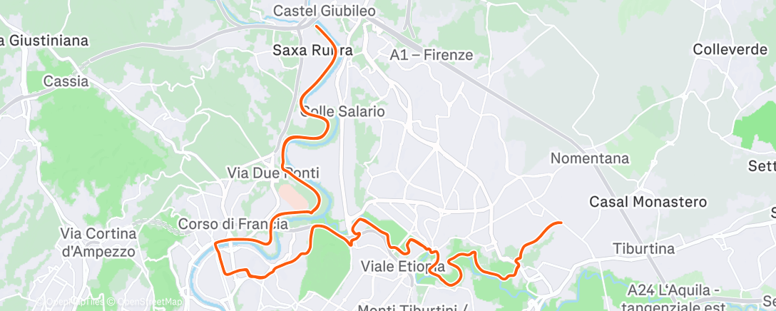 Map of the activity, Morning Ride