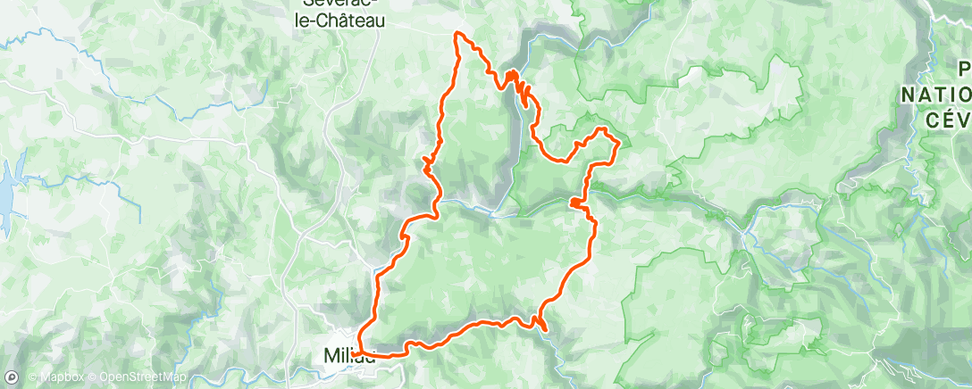 Map of the activity, Sortie vélo le matin