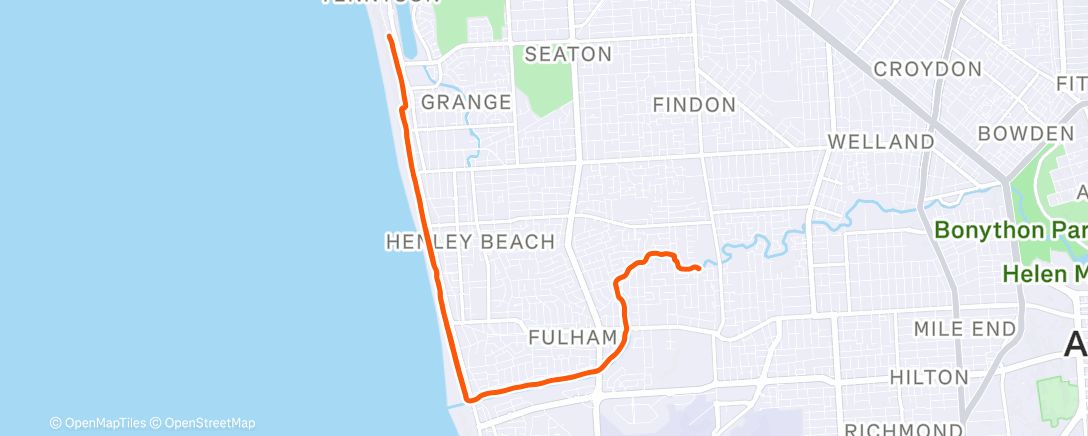 Map of the activity, Lunch Run