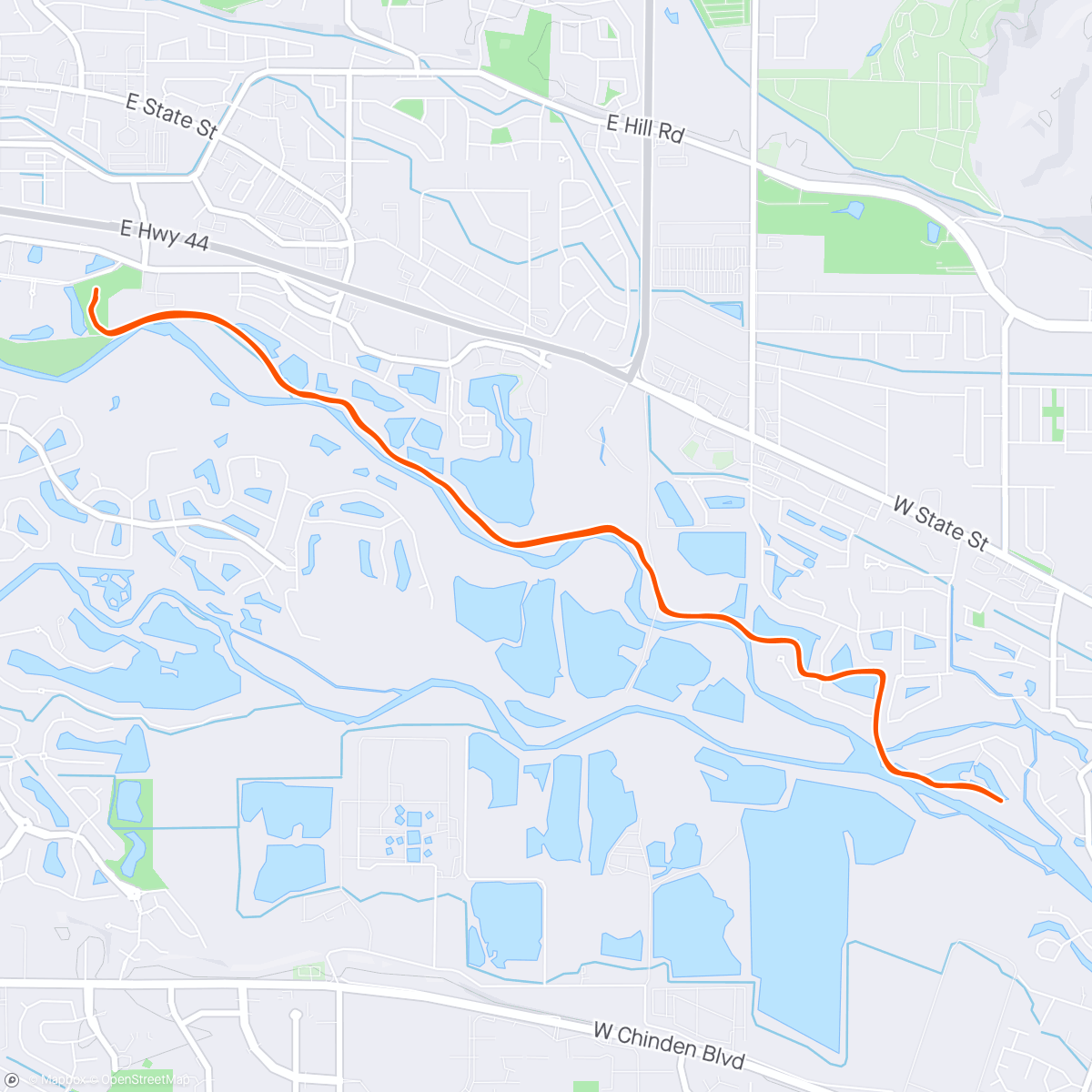 Karte der Aktivität „Boise River Greenbelt - Merrill Park”