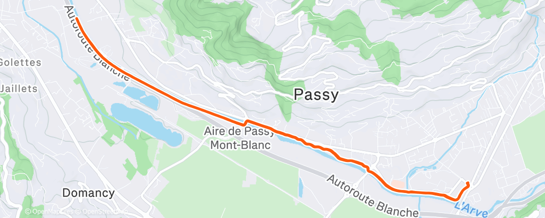Map of the activity, Long de l'Arve