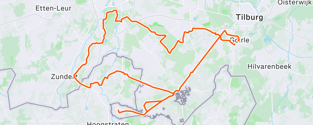 Map of the activity, Terug op de rooie piste