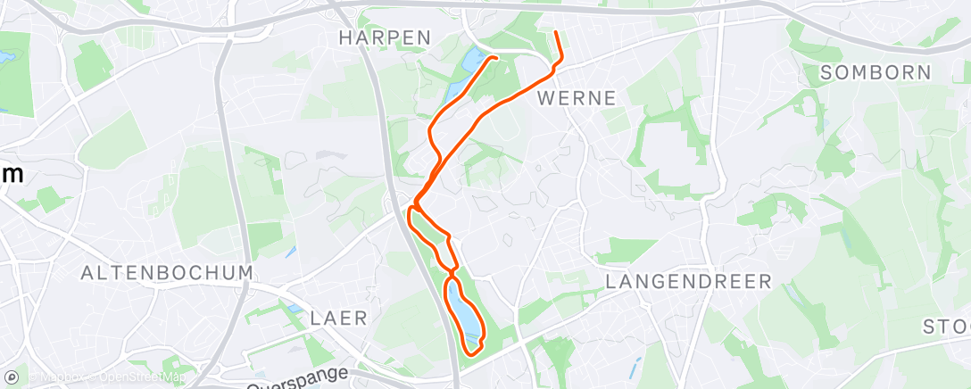 Map of the activity, Lauf am Morgen