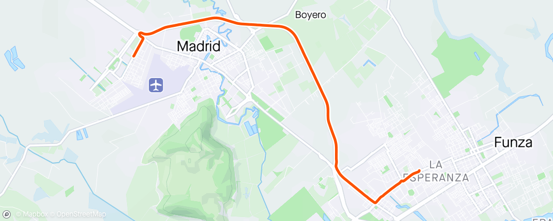 Map of the activity, MOSQUERA - MADRID