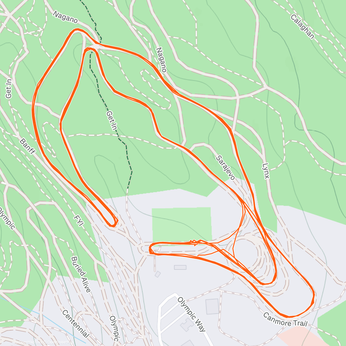 Map of the activity, mass start TT, PPSS: 1, 2 0, 0, bicarb test #1