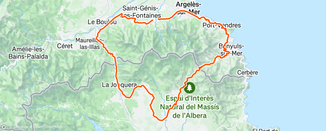 Map of the activity, Sortie vélo le matin
