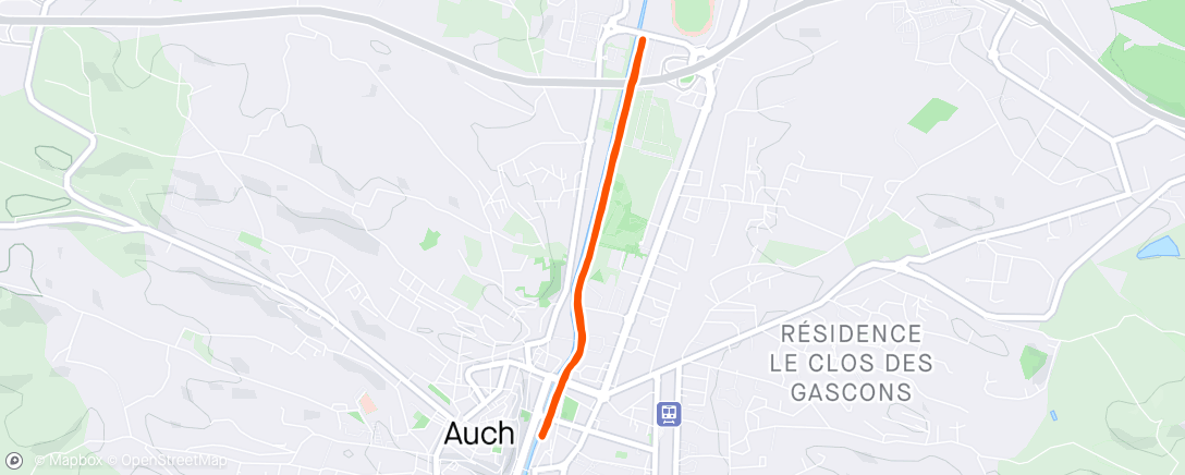 アクティビティ「Course à pied du midi」の地図