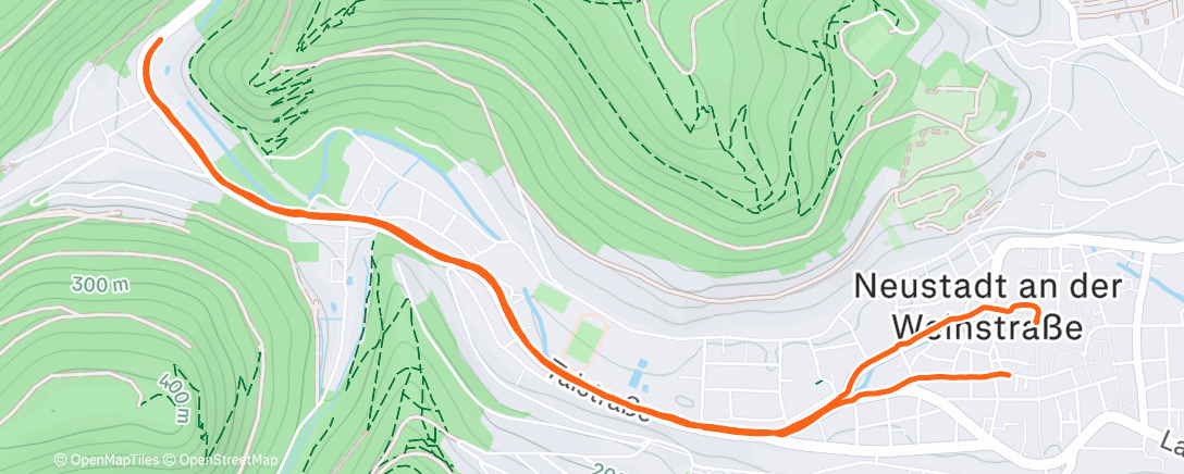 Map of the activity, Lauf am Nachmittag