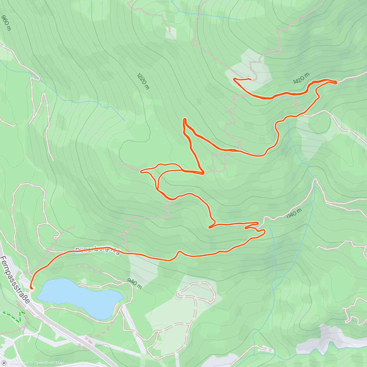 Mapa da atividade, Afternoon Hike