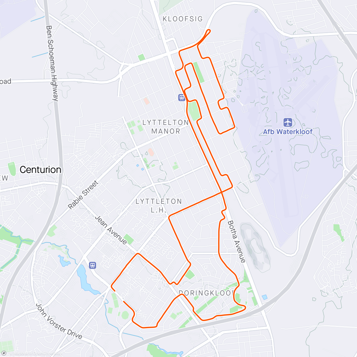 Map of the activity, Wally Half Marathon