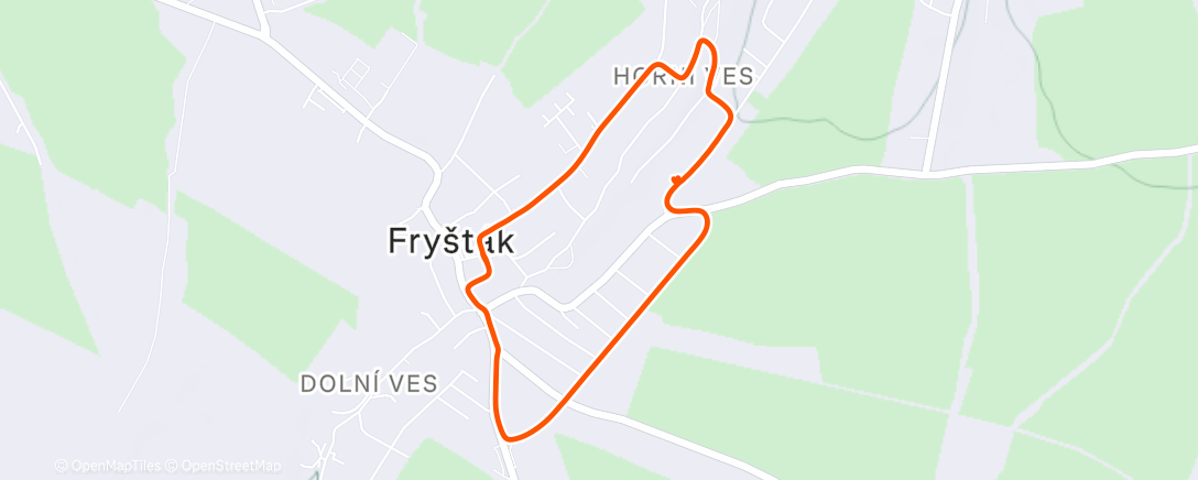 Map of the activity, Morning Walk