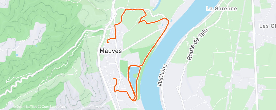 Map of the activity, Run solo