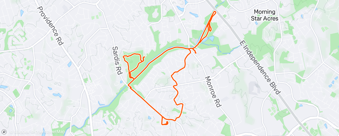 Map of the activity, Lunch Ride
