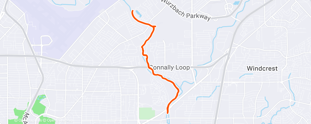 Map of the activity, Morning Run