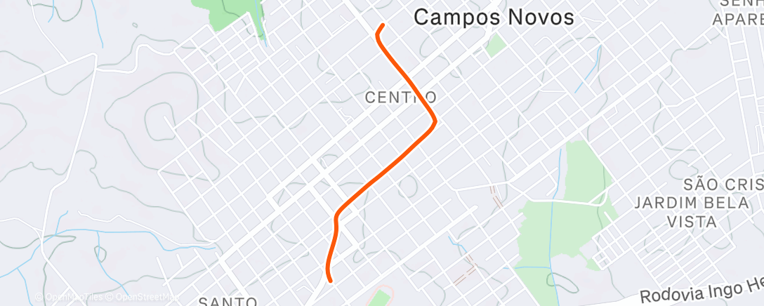 Map of the activity, Morning Run