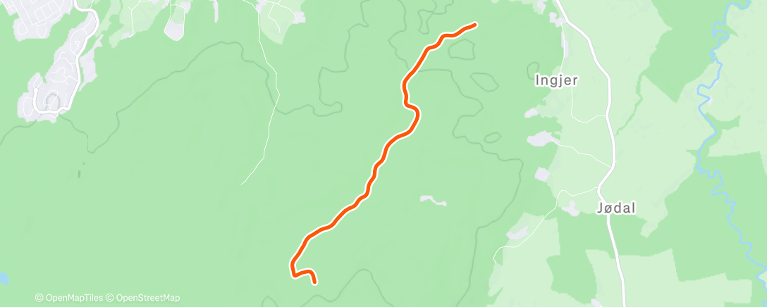 Map of the activity, Rolig motbakkeløp