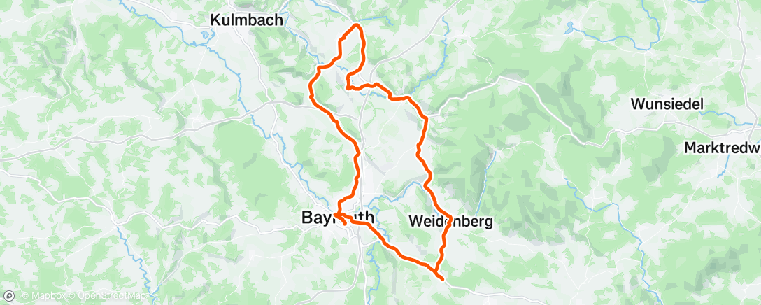 Map of the activity, Fahrt am Morgen