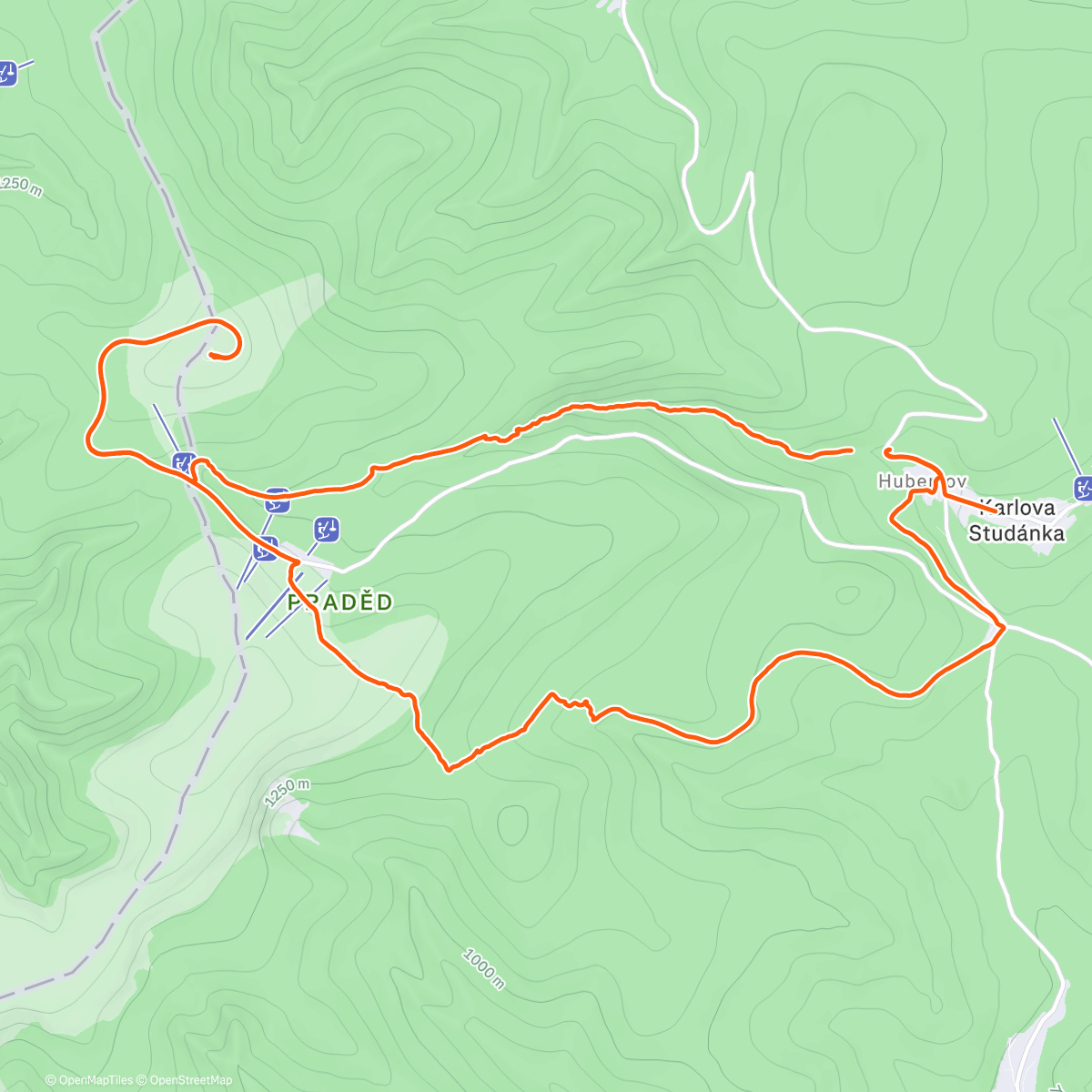Карта физической активности (Afternoon Hike)