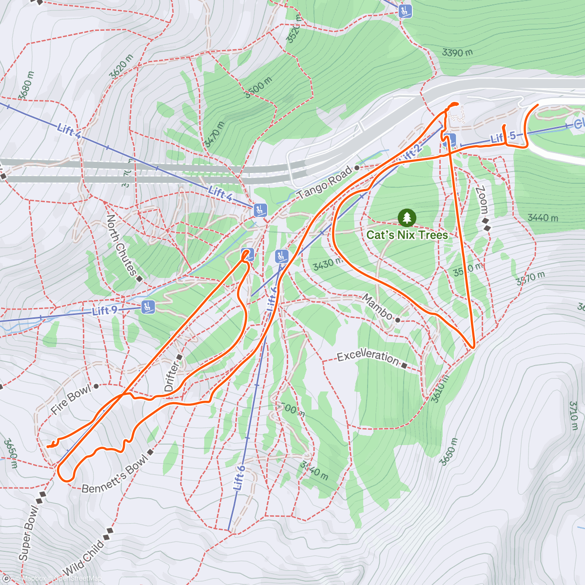 Map of the activity, LUV