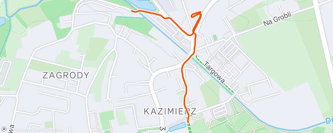 Map of the activity, Evening Walk