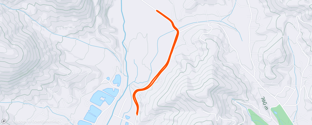 Map of the activity, Afternoon Run