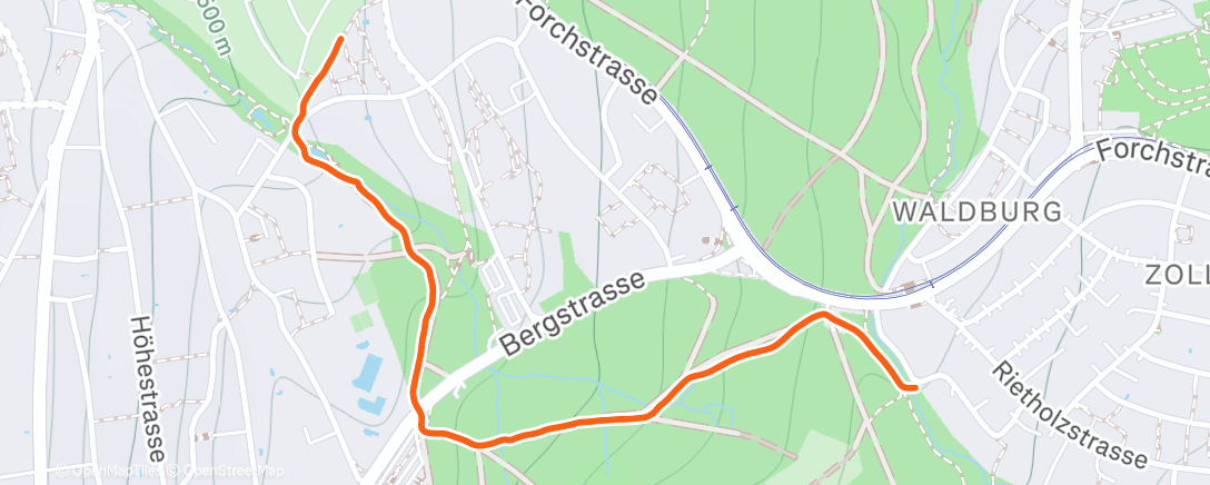 Map of the activity, Spaziergang am Nachmittag