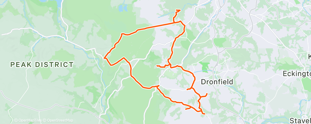 Map of the activity, Lunch Ride