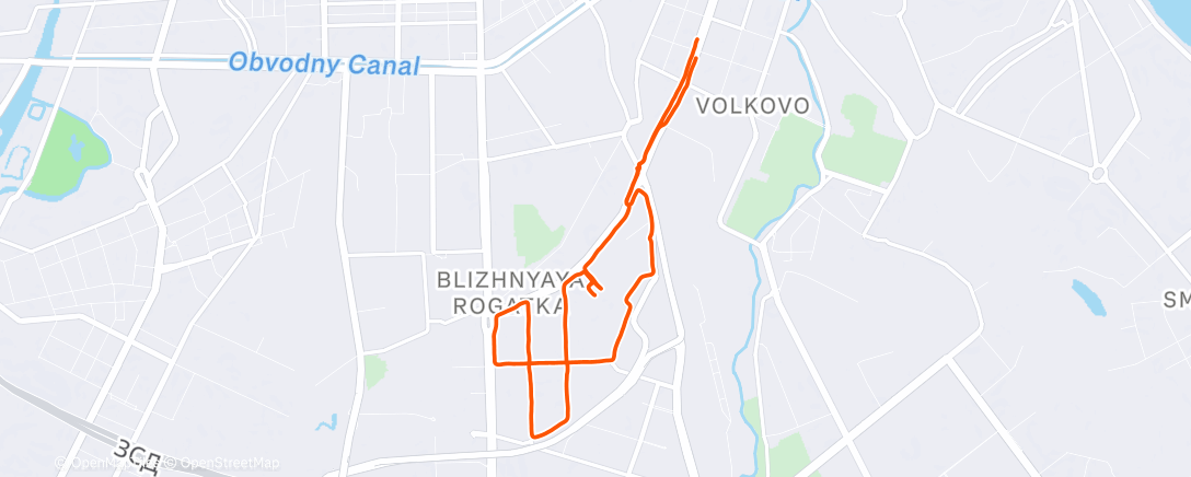 Карта физической активности (Run St Petersburg / Ligovka, Moscow Zastava / Лиговка, Московская застава)