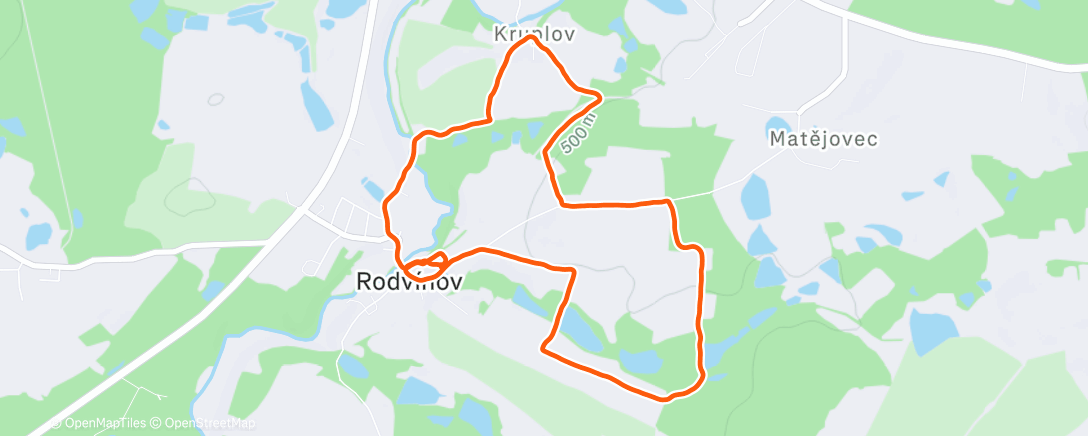 Map of the activity, Afternoon Walk