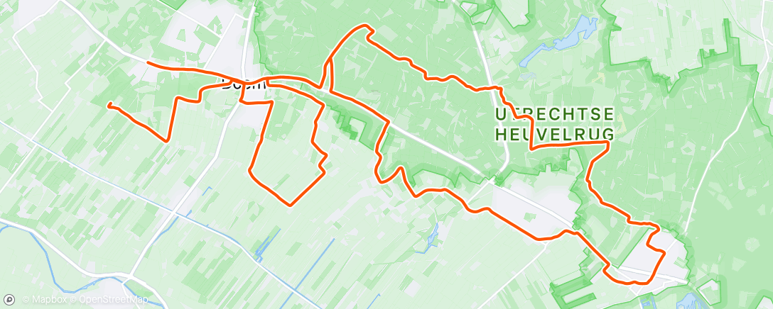 Map of the activity, Gravelride over de UHR