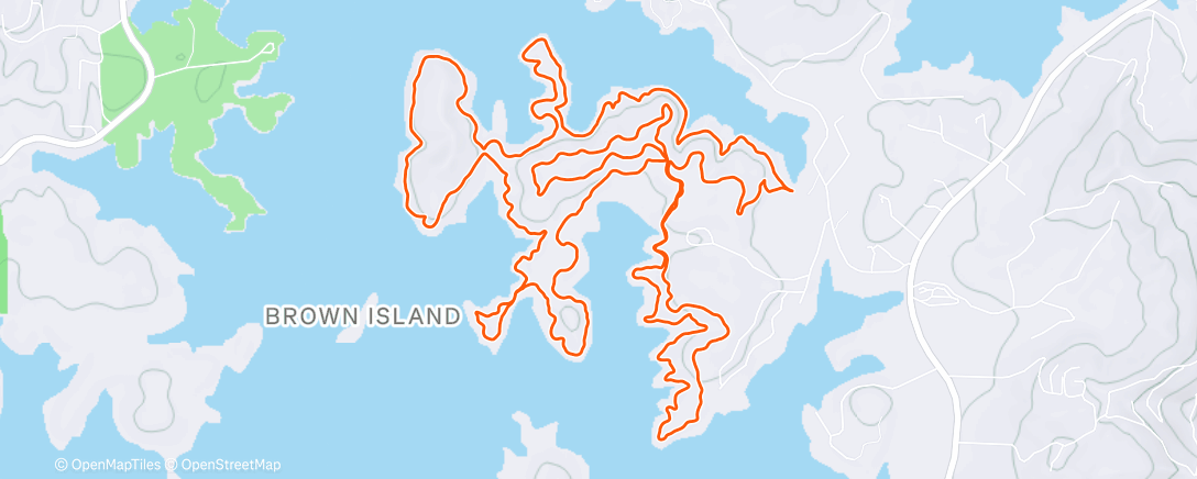 Map of the activity, Solo night ride