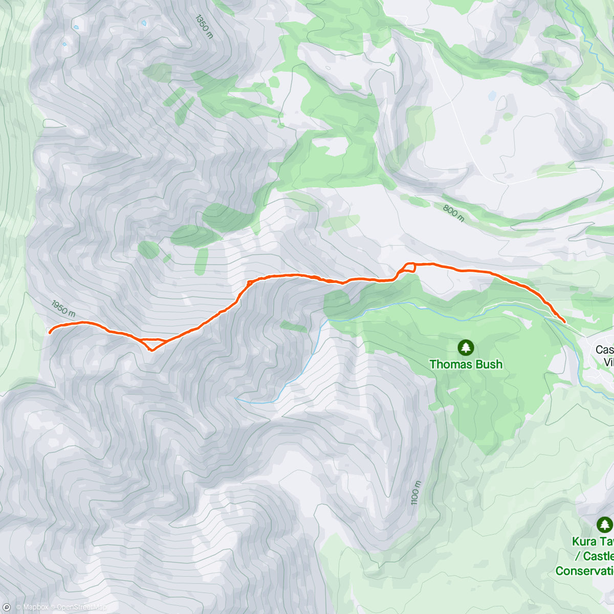 Map of the activity, Mt Cloudsy with Joep