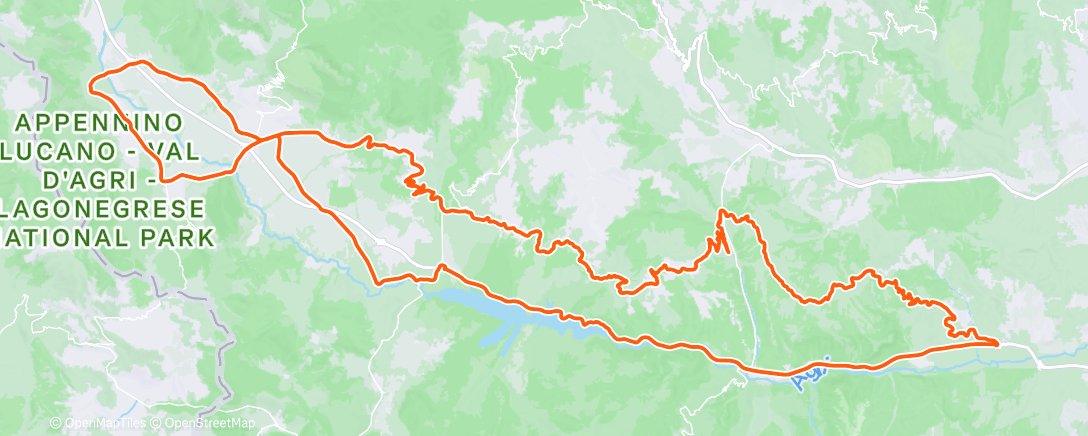 Map of the activity, Pedalata mattutina