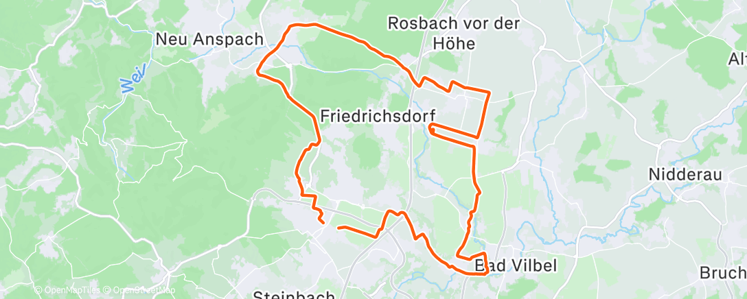 Map of the activity, Fahrt am Morgen