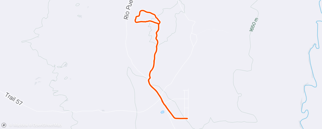 Map of the activity, Evening walk and jog