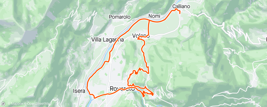 Mapa de la actividad, Sessione di mountain biking all’ora di pranzo