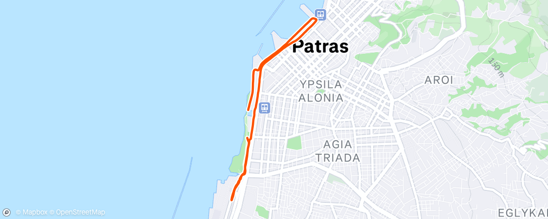 Map of the activity, Lunch Run