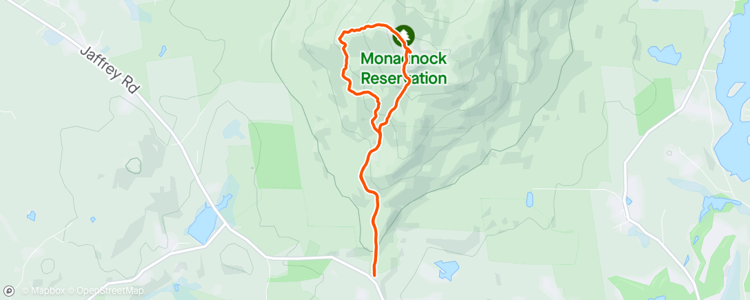 Map of the activity, Monadnock