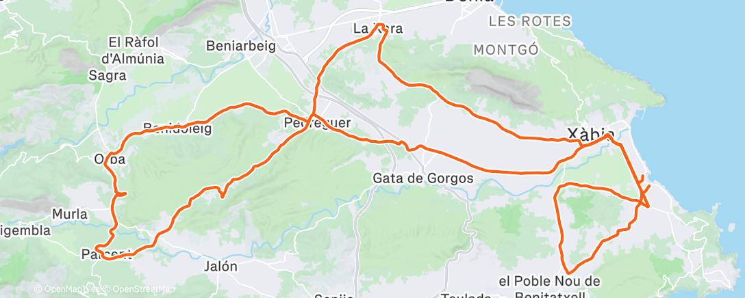 Map of the activity, Morning Ride